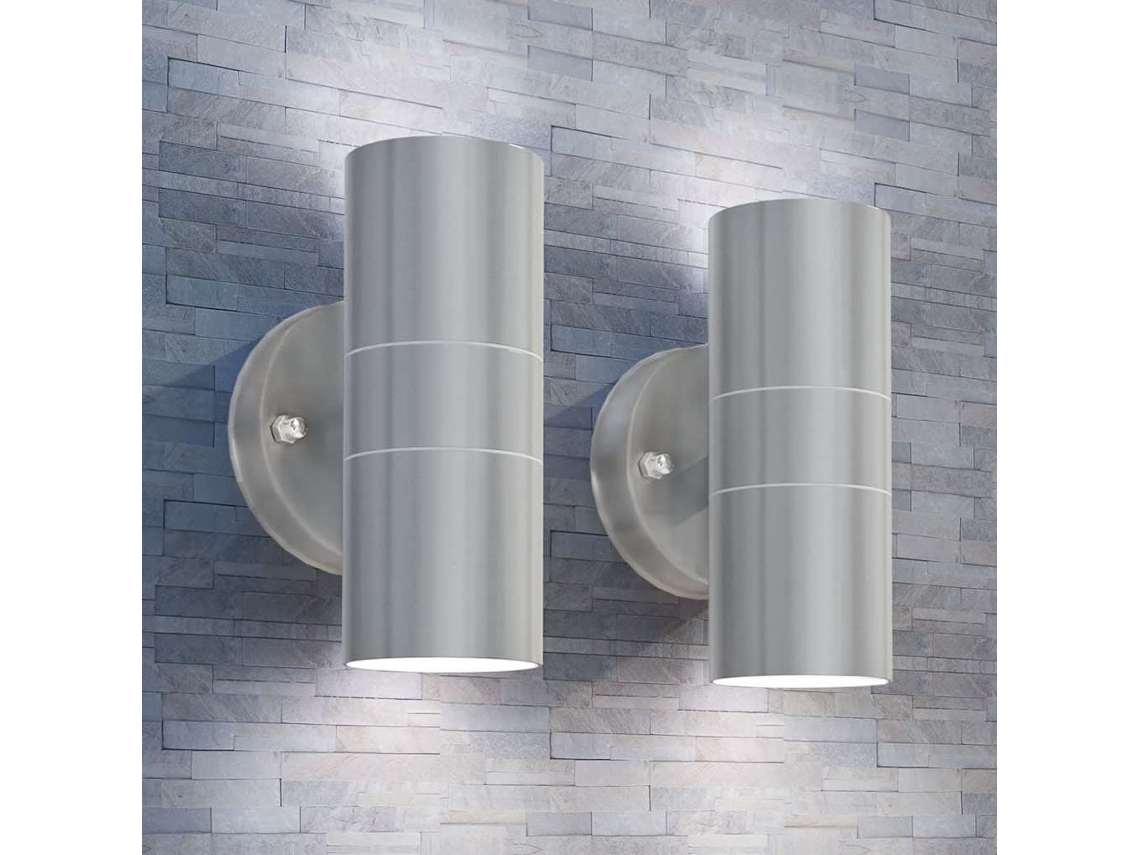 Vidaxl Candeeiros Led Parede Iluminação Sup/inf Exterior 2 Pcs