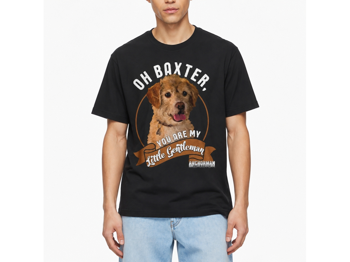 Rockinstone Anchorman Movie Little Gentleman Black Adult T-shirt Size:l