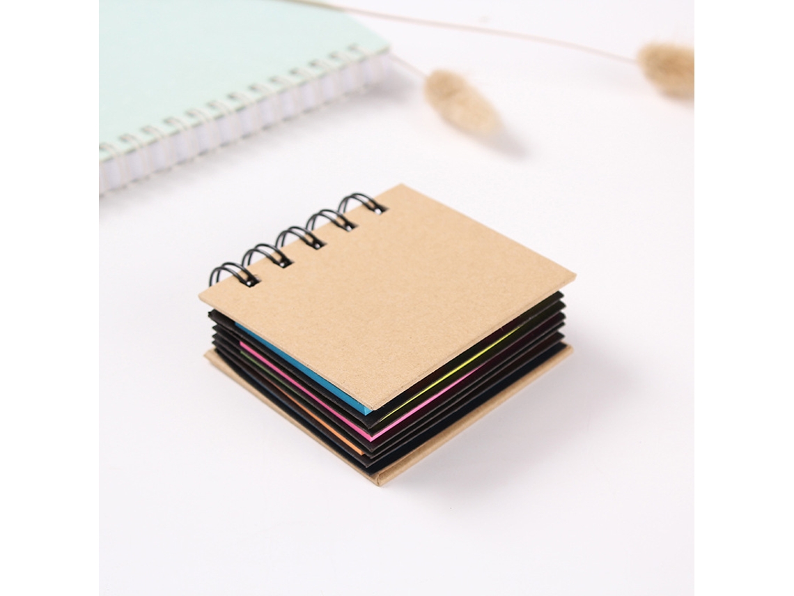 Bloco De Notas Adesivas, 5 Cores, 80mm, Marrom