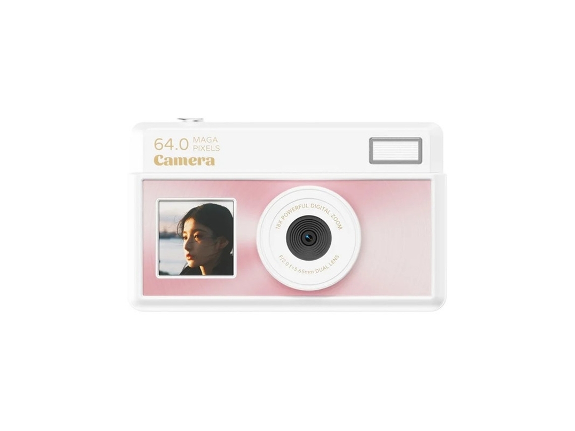 Câmera Digital 4k Hd Com Zoom De 18x E Tela De 2,8 Polegadas (rosa)