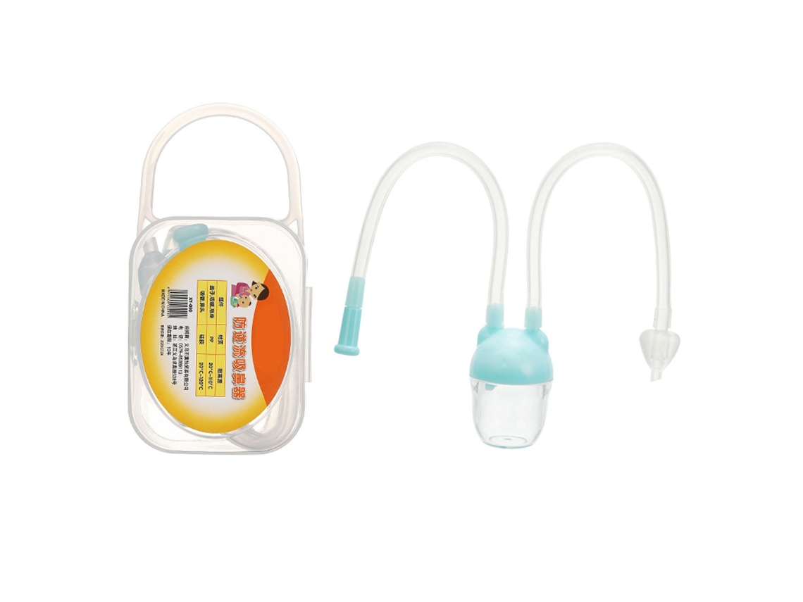 Mali aspirador Nasal para Bebê com Sução Ajustável Seguro Portátil Limpeza Eficaz Azul