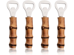 Abridor De Garrafas Bambu Com