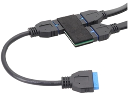 Hub Usb 3.0 1 Para 2 Com Chip E Design De Cabo Modular. Extensão