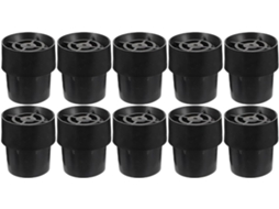 Conjunto De 10 Protetores Borracha Pretos Para Pés Móveis,