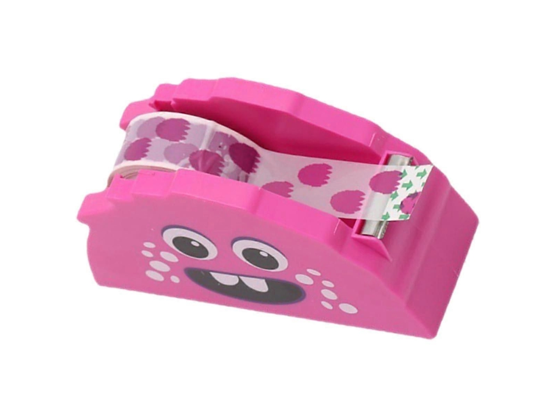 Dispensador de Fita Adesiva Fofo com Desenho Animado para Mesa, com Cortador Afiado, Design Compacto e Durável para Escritório e Escola. GOKOCO