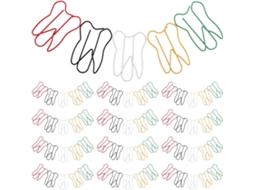 Gadpiparty Conjunto De 100-clipes Metálicos Criativos Em Formato Dente Diversas Cores Para Organizar Arquivos