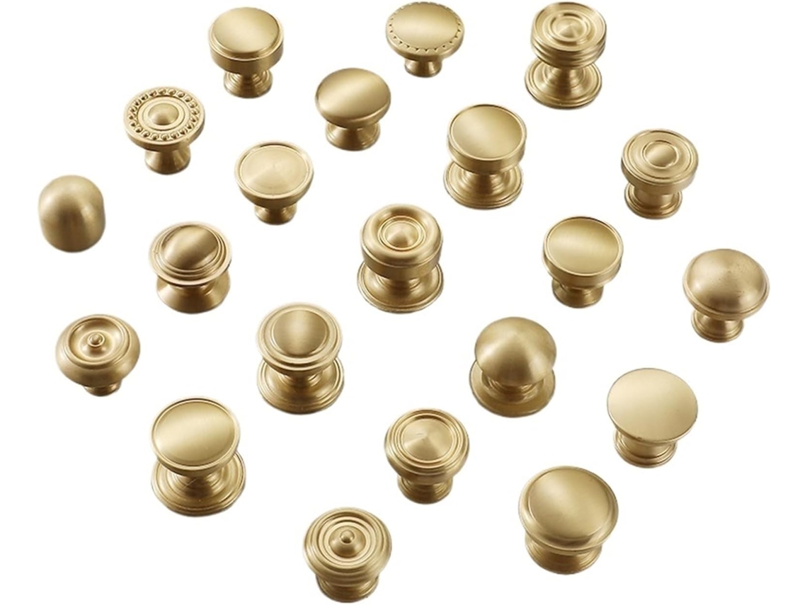 Peça Puxador Moderno E Simples Em Cobre Puro Com Um Furo Para Porta De Armário Ou Gaveta, Puxador De Latão Para Armário