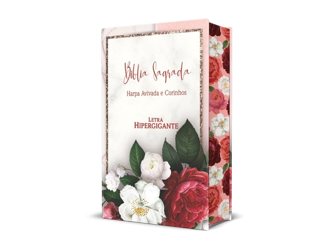 Livro Biblia Rc Hipergigante Com Harpa Capa Dura Flores Realista Ebenezer De Diversos (português Do Brasil)