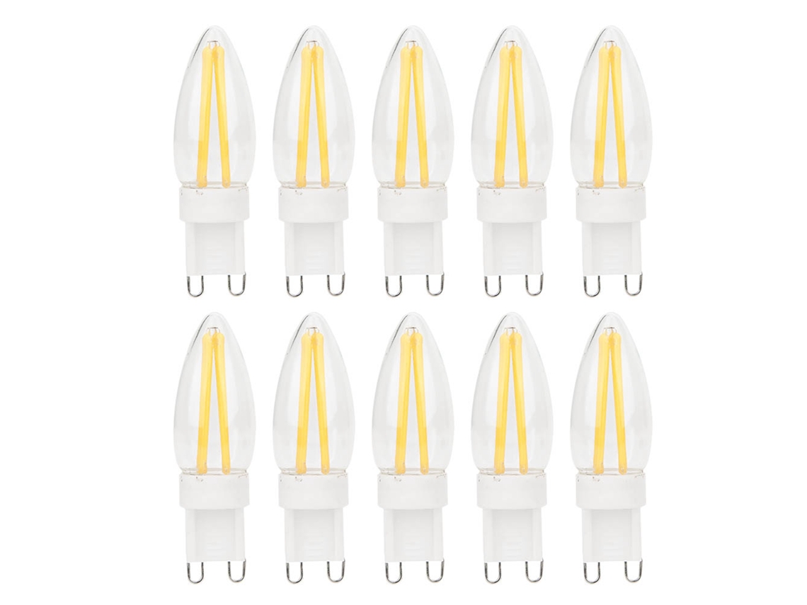 2026 10 Lâmpadas LED G9 3W Luz Branca Quente Base de 2 Pinos Acessórios de Iluminação para Lâmpadas AC110V