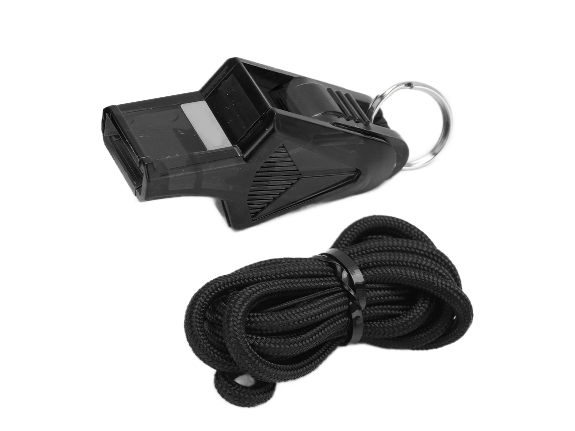 Pito de Árbitro resistente y duradero con sonido nítido, negro S/MARCA