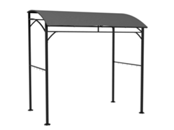 Pavilhão de churrasco com proteção contra chuva, ganchos, estrutura de aço, 220cm, cinza S/MARCA