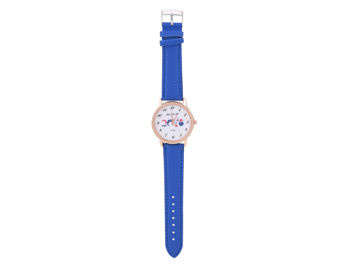 Relógio Analógico de Quartzo Pulseira Pu/alumínio Casual Elegante Resistente a Arranhões