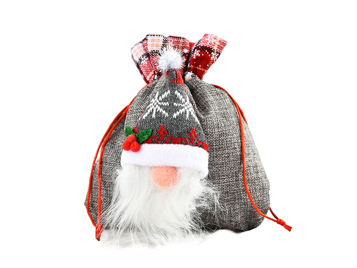 Sacola de Natal Sem Rostos, Criativa, com Maçã e Doces, para Enfeites Natalícios LAXISCREED