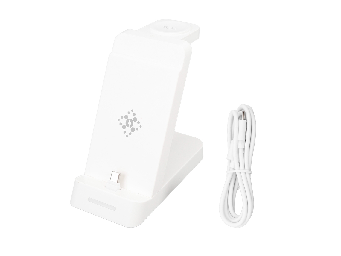 Aetheria estação de Carga 3 em 1 Portátil Dobrável com Suporte para Galaxy Z Flip Fold Buds Pro Watch 6 Branco