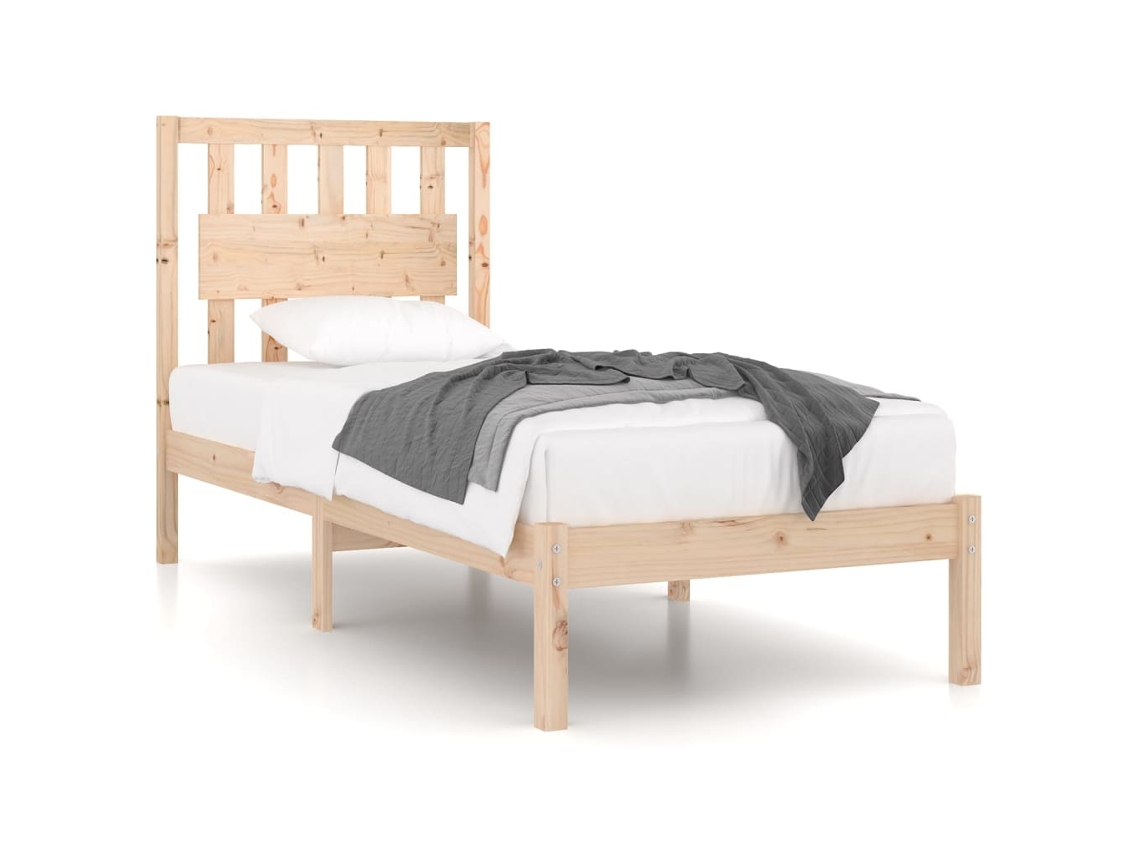Bed Frame, Bed Frames Vidaxl Marrom Madeira De Pinho (90 X 200 Cm)
