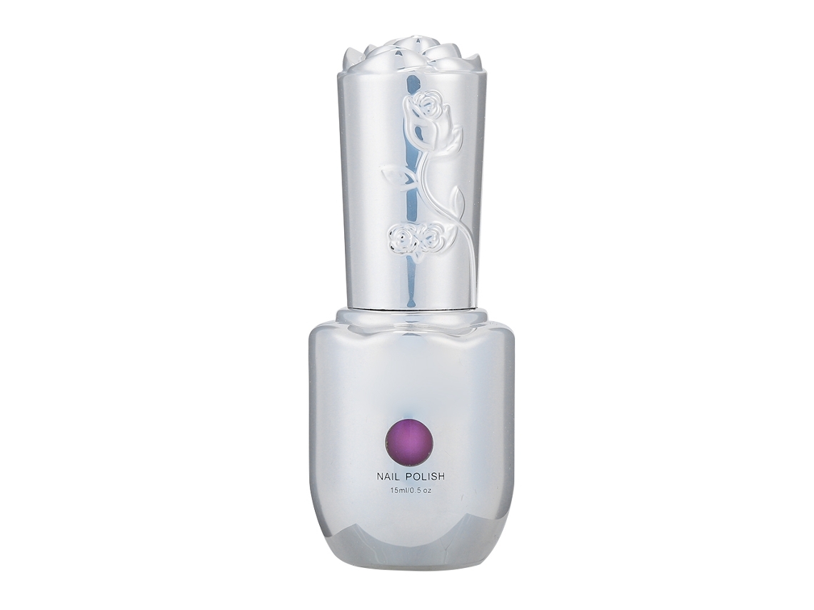 Esmalte em gel UV de 15ml, cor pura, com adesivo para manicure e nail art (rosa).