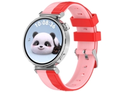 Bracelete Para Huawei Watch Gt 6 / 5 / 4 (41mm) - Silicone Bicolor - Textura De Cristal De Gelo Rosa E Vermelha