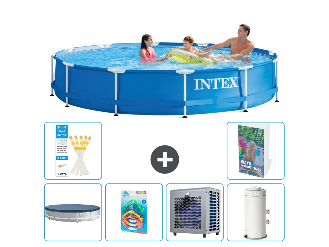 Intex Piscina Com Estrutura Redonda - 366x76 Cm - 7-peças S164