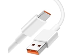 Cabo Carga Turbo Fast Charge Type-C para Xiaomi VENISYMLIS Branco