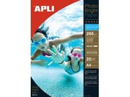 Papel Fotográfico Resistente À Água Apli Photobright A4 265g 20 Folhas