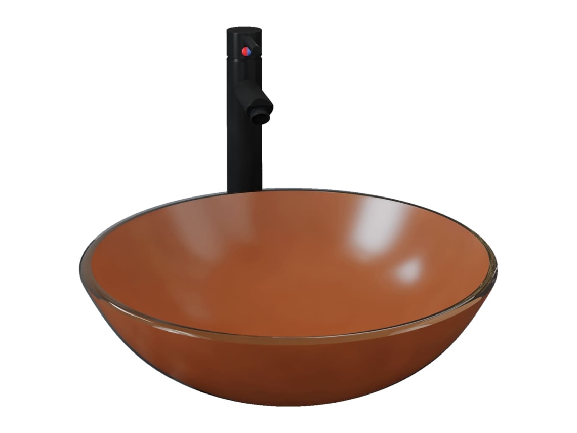 Bathroom Sink,bathroom Sinks Vidaxl Marrom Vidro (n/a)