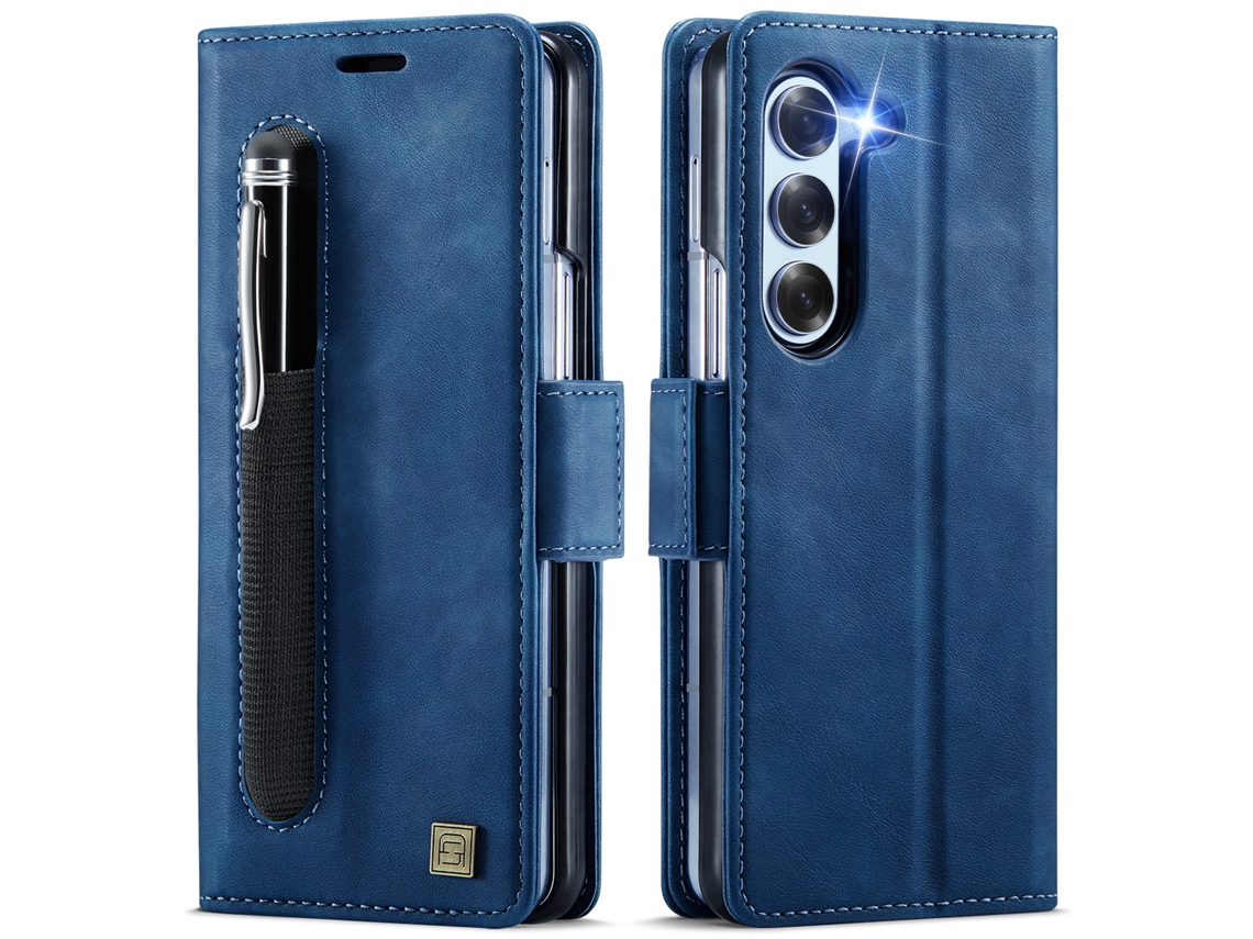 Capa Protetora Flip Para Celular Com Slot Para Cartão Simazul - Samsung Z Fold5
