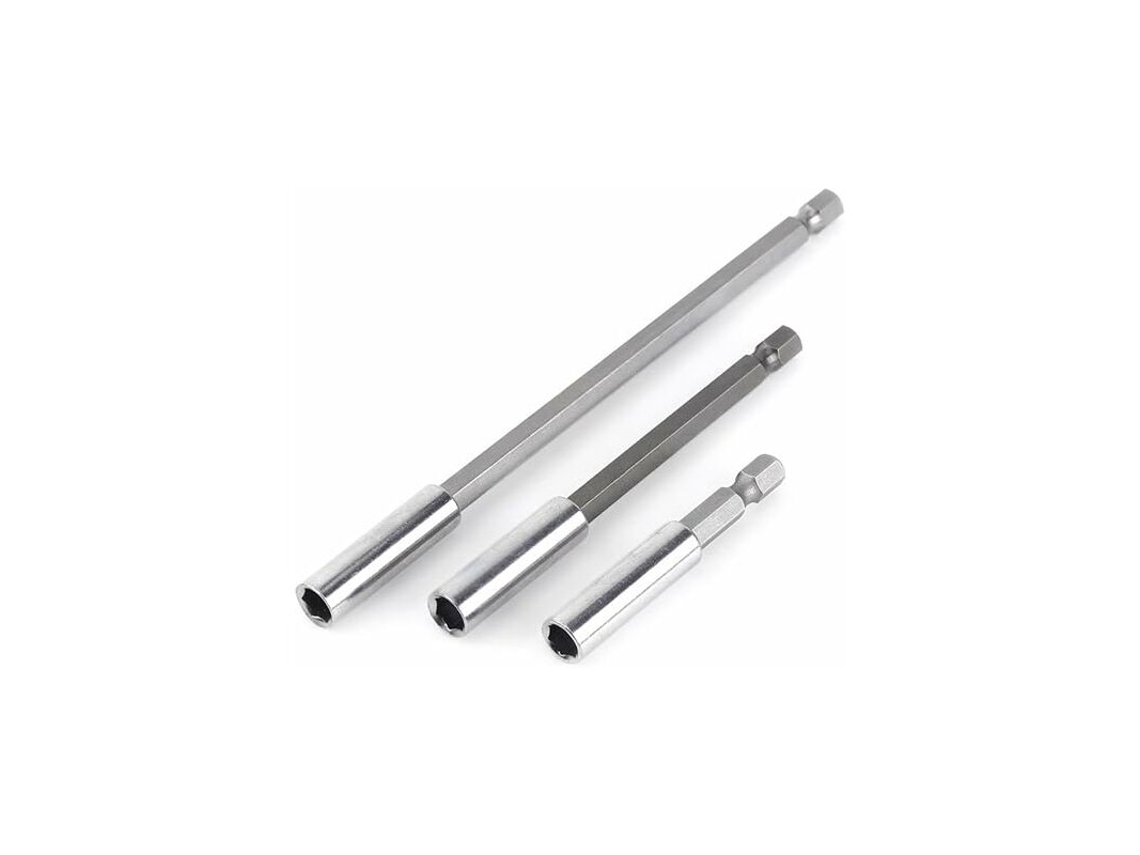 Mandril De Furadeira 3 Peças Com Encaixe Hexagonal, Magnético Para Furadeira/parafusadeira - Extensão 1/4'' -aquaforge