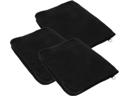 Organizador de Arquivos para Carro, Bolsas Flexíveis com Zíper para Documentos, 3 Unidades