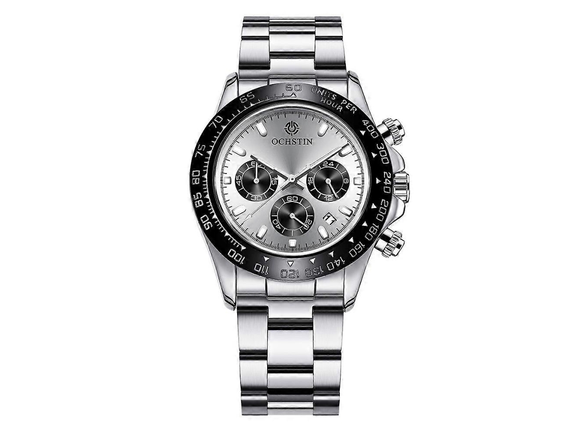 Relógio De Quartzo Multifuncional Ochstin Augusten 6103b, Esportivo, Luminoso, À Prova D'água, Com Calendário E Pulseira De Aço.