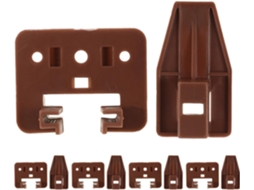 Kit Com 5 Corrediças Para Gavetas Mipcase, Guia De Trilho Para Corrediças Gavetas, Plástico E Metal, Marrom, Para
