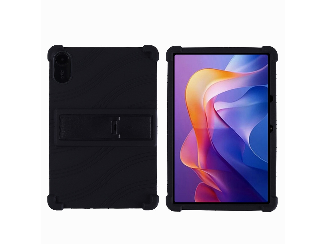 Elysve Suporte 11 Polegadas, Para Redmi Pad 2, Com Suporte Ajustável, Protetora De Silicone, Preto