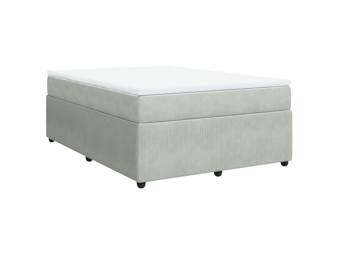 Box Spring Bed, Box Spring Beds Vidaxl Cinzeto Veludo (140 X 200 Cm)
