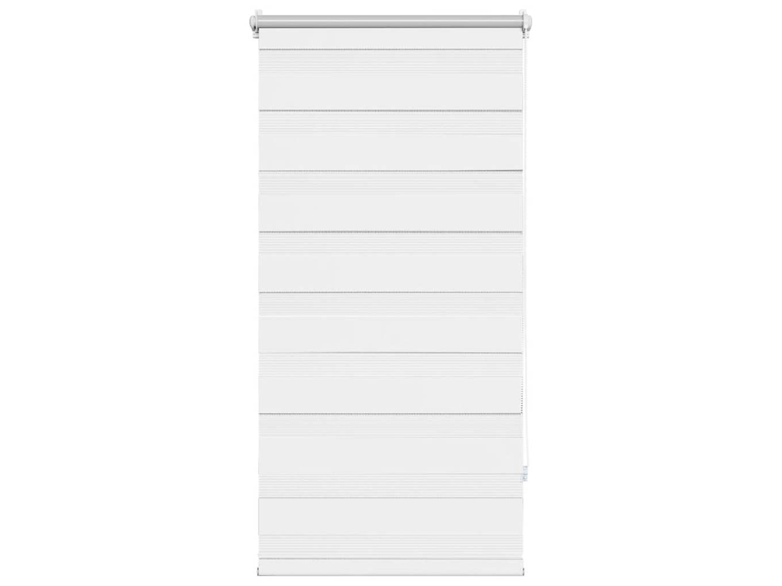 Maison Exclusive - Cortina Zebra 80,9x150 Cm, Largura Do Tecido 76,7 Cm, Branca
