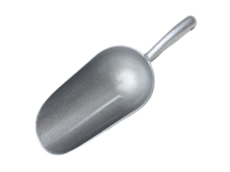 Colher de Farinha Gelo Utensílio Cozinha Feita Liga Zinco, Prateada, 21, 6 X 7, 8 CHABERLU