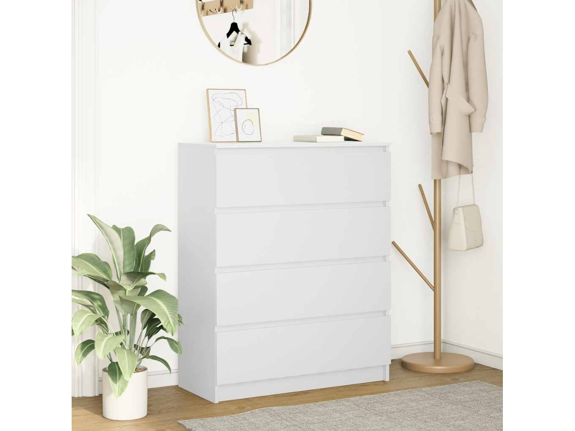 Vidaxl Aparador 80x35x99 Cm Derivados De Madeira Branco