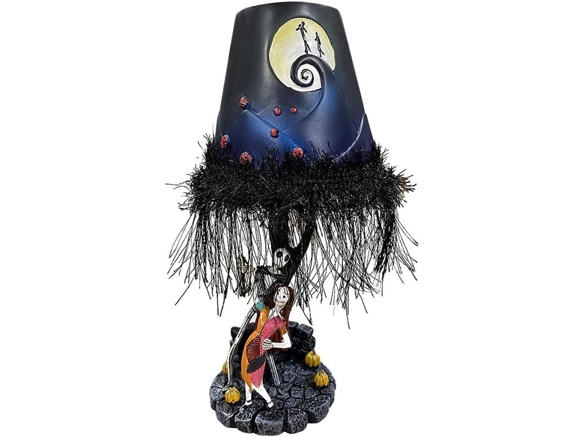 2026 lâmpada de Mesa Halloween Decoração de Escritório com Luz Led Lua Figura de Resina com Borla
