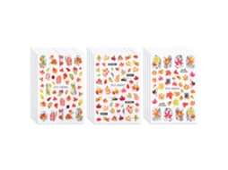 Adesivos Para Unhas De Outono, Adesivos Adesivos Maple Leaf Design De Arte Nas Unhas Para Ação De Graças, 12 Folhas, 9,56,3cm