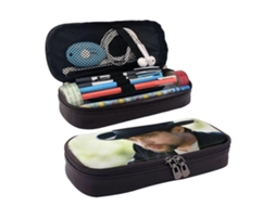 Estojo Brad Pitt, Elegante Bolsa De Couro Marrom Com Zíper Para Canetas, Marcadores E Materiais De Escritório, K24 Olysi Shop