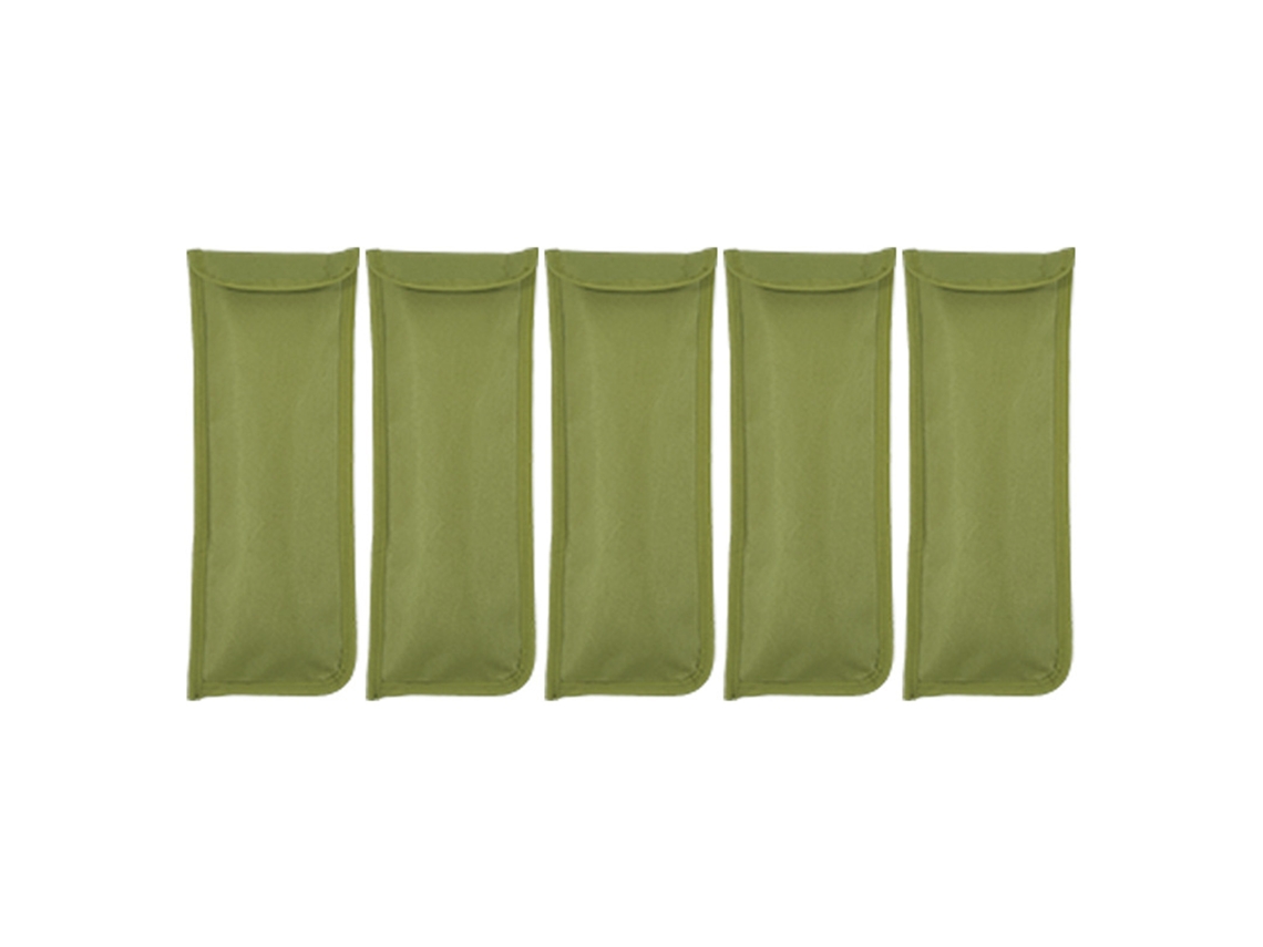 Conjunto de 5 Bolsas para Estacas de Barraca, Resistentes a Perfurações, Multifuncionais, Verdes, para Caminhadas