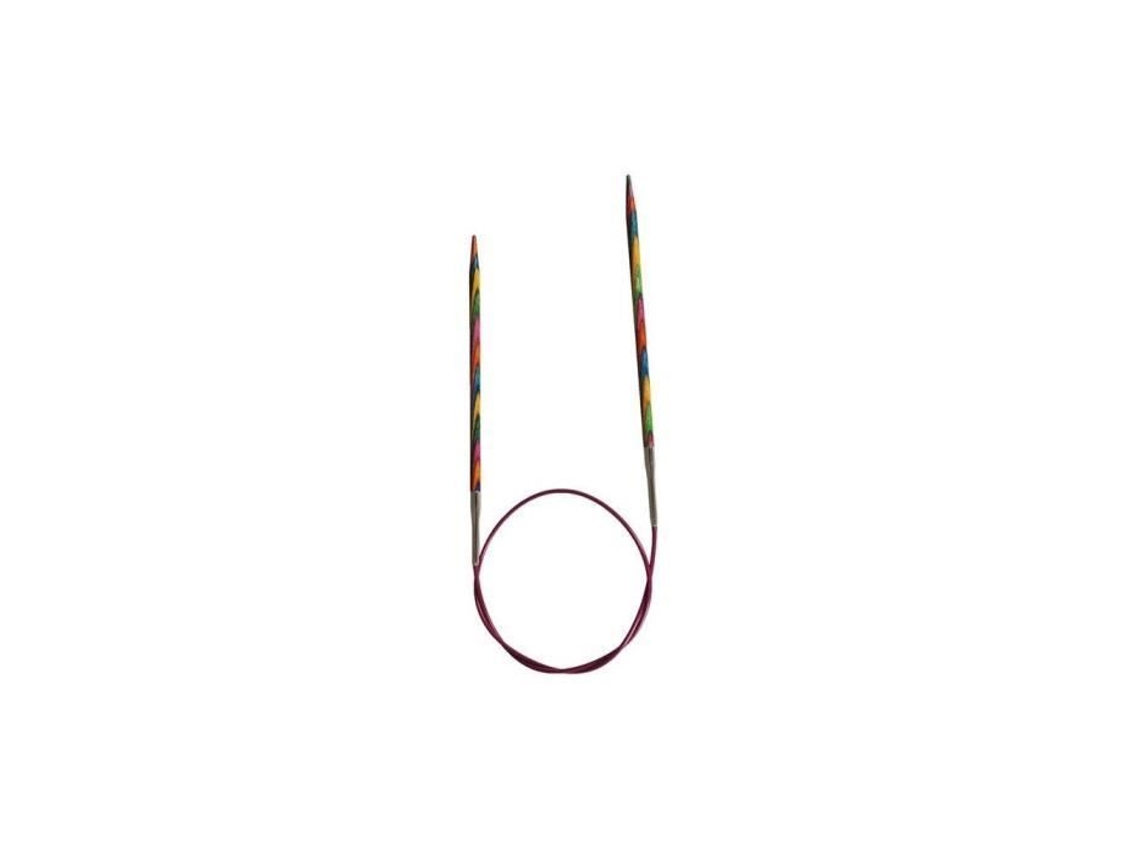 150 Cm X 3,5 Mm Symfonie Agulhas De Tricô Circulares Fixas Multicoloridas Kp21380 Knitpro