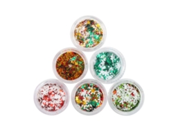 6 Peças De Strass Para Unhas Com Estrelas E Flocos De Neve, Decoração Diy Brilhante Para Manicure 6 Cores