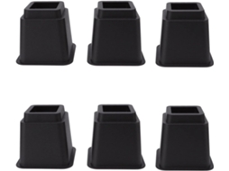 Conjunto De 6-elevadores Cama Plástico, Elevadores De Móveis Trapezoidais 5-polegadas
