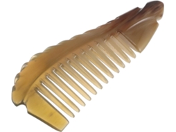 Pente De Chifre De Iaque Natural Com Dentes Largos, Antiestático, Para Penteados Femininos.