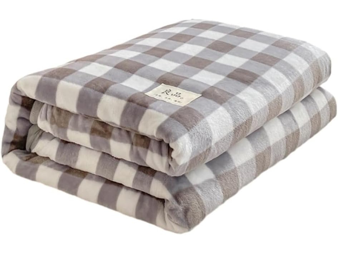 Manta Xadrez de Flanela Fansu Quente e Macia em Microfibra Ideal para Cama Sofá Todas as Estações 120x200cm, M