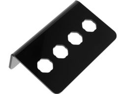 Organizador de acrílico para armazenamento de cabelos, para montagem na parede, otimizando o espaço.