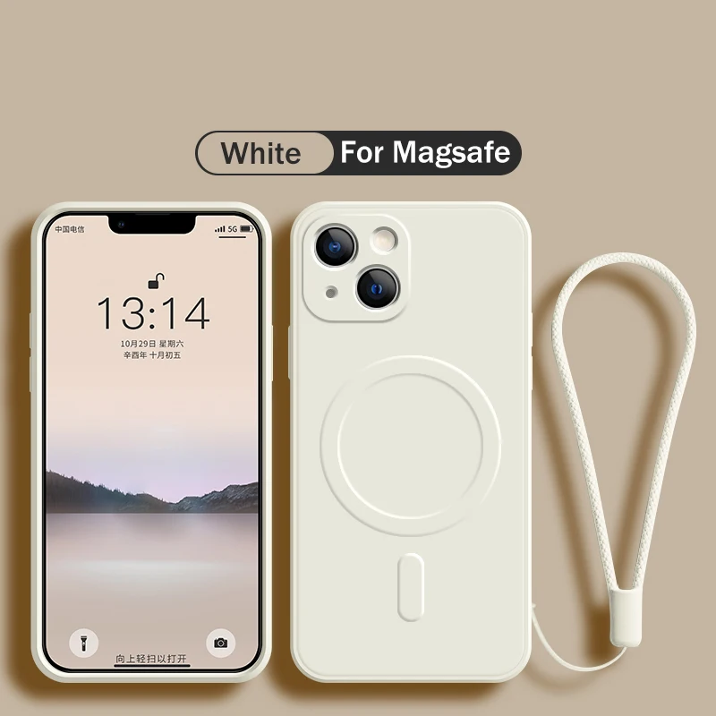 Capa Protetora Magnética Para Carregamento Sem Fio (iphone 15 Plus Branco)