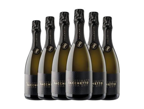 Espumante SACCHETTO Etichetta Nera Spumante Extra Dry Extra Seco Venezia (0.75 L - 6 Unidades)
