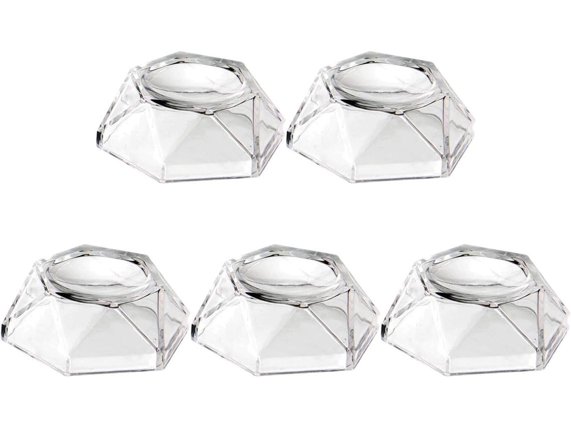 Base De Acrílico Transparente Com 5 Peças Para Bolas Cristal, Suporte Compacto Para Exibir Esferas Decorativas Em Mesas