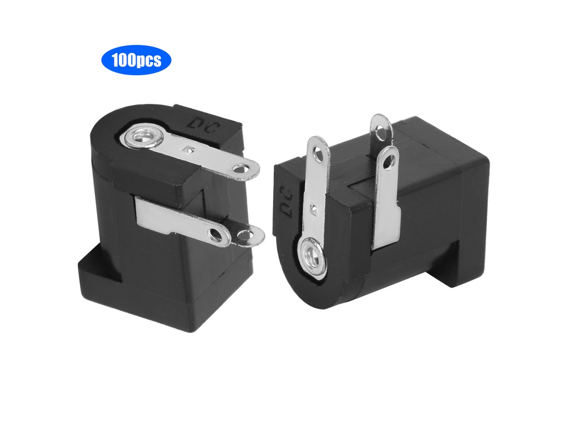 Conector De Tomada Dc Fêmea 5.5x2.1mm 100pcs