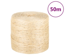 Vidaxl Corda 100% Sisal 4 Mm 50 M